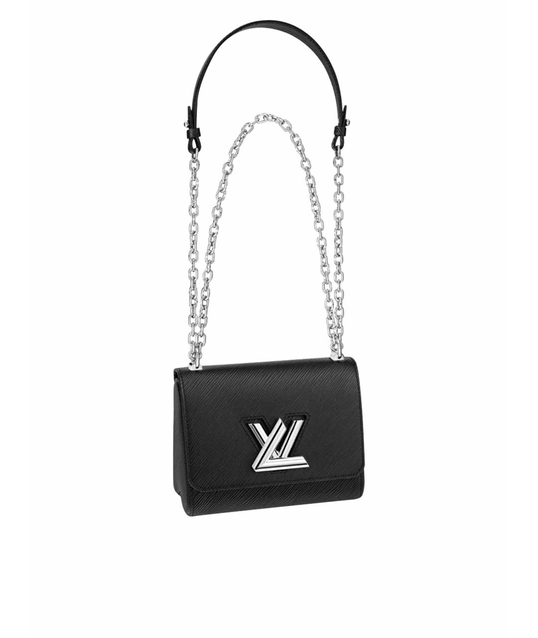 LOUIS VUITTON Черная кожаная сумка через плечо, фото 1