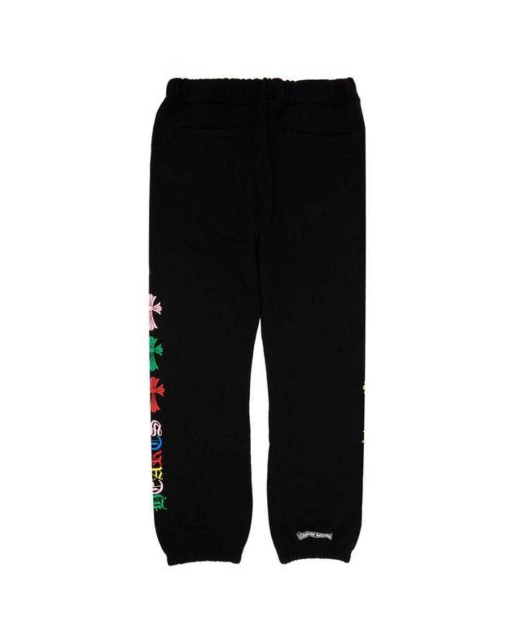 CHROME HEARTS Черные хлопковые повседневные брюки, фото 2