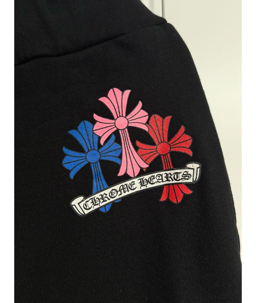 CHROME HEARTS Черные хлопковые повседневные брюки, фото 3