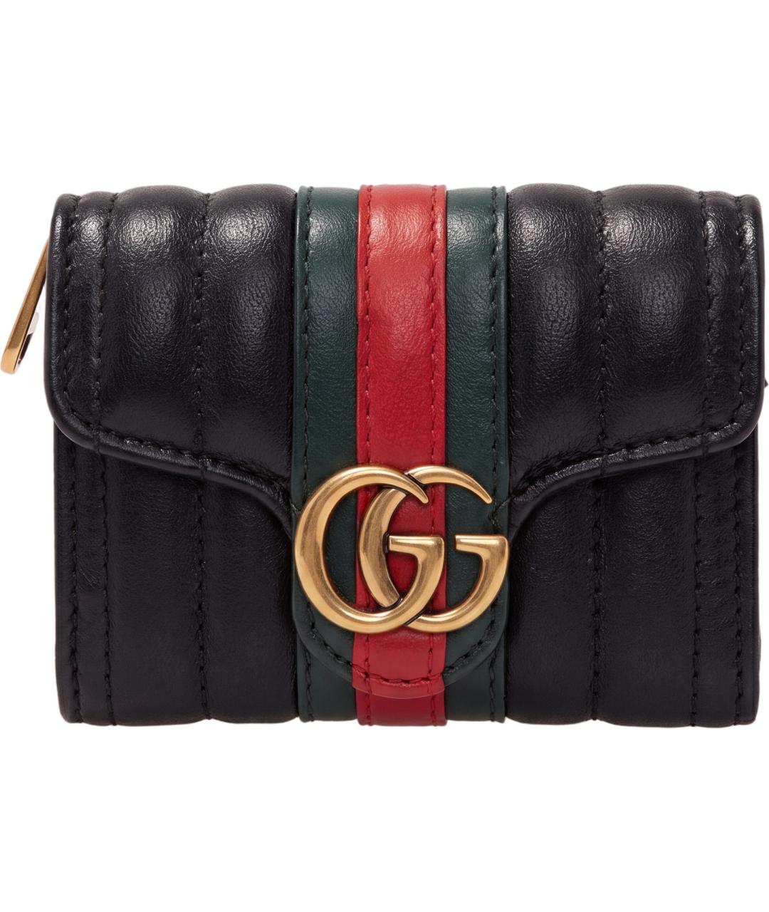 GUCCI Черный кожаный кошелек, фото 2