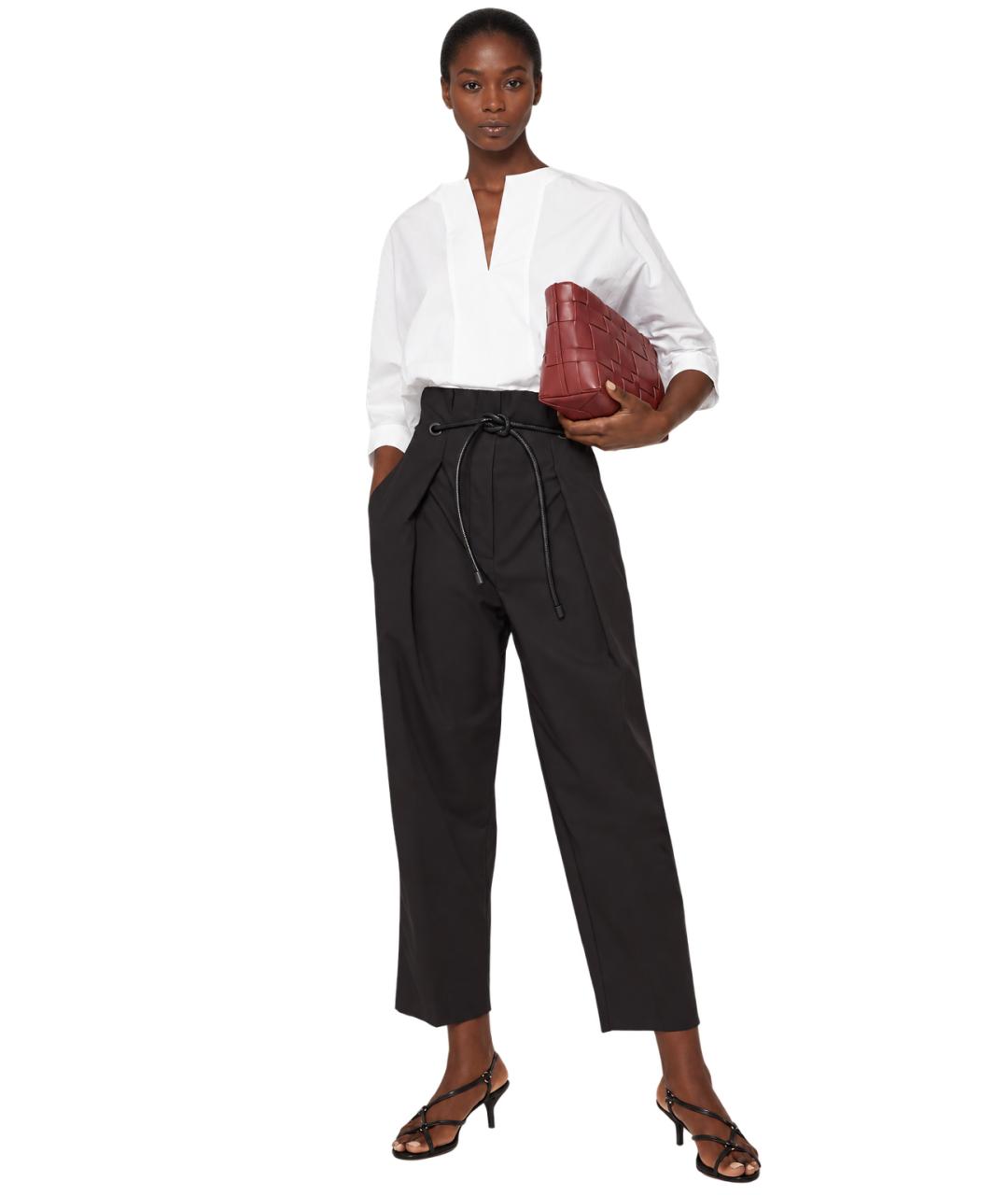 3.1 PHILLIP LIM Черные хлопковые брюки широкие, фото 2