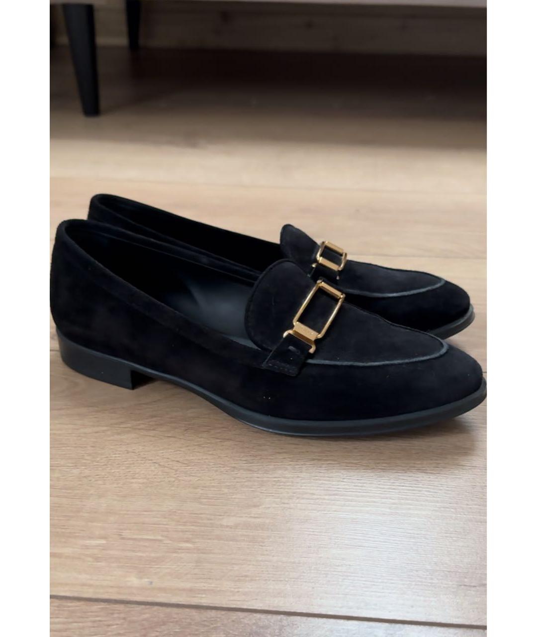 TOD'S Черные замшевые лоферы, фото 6
