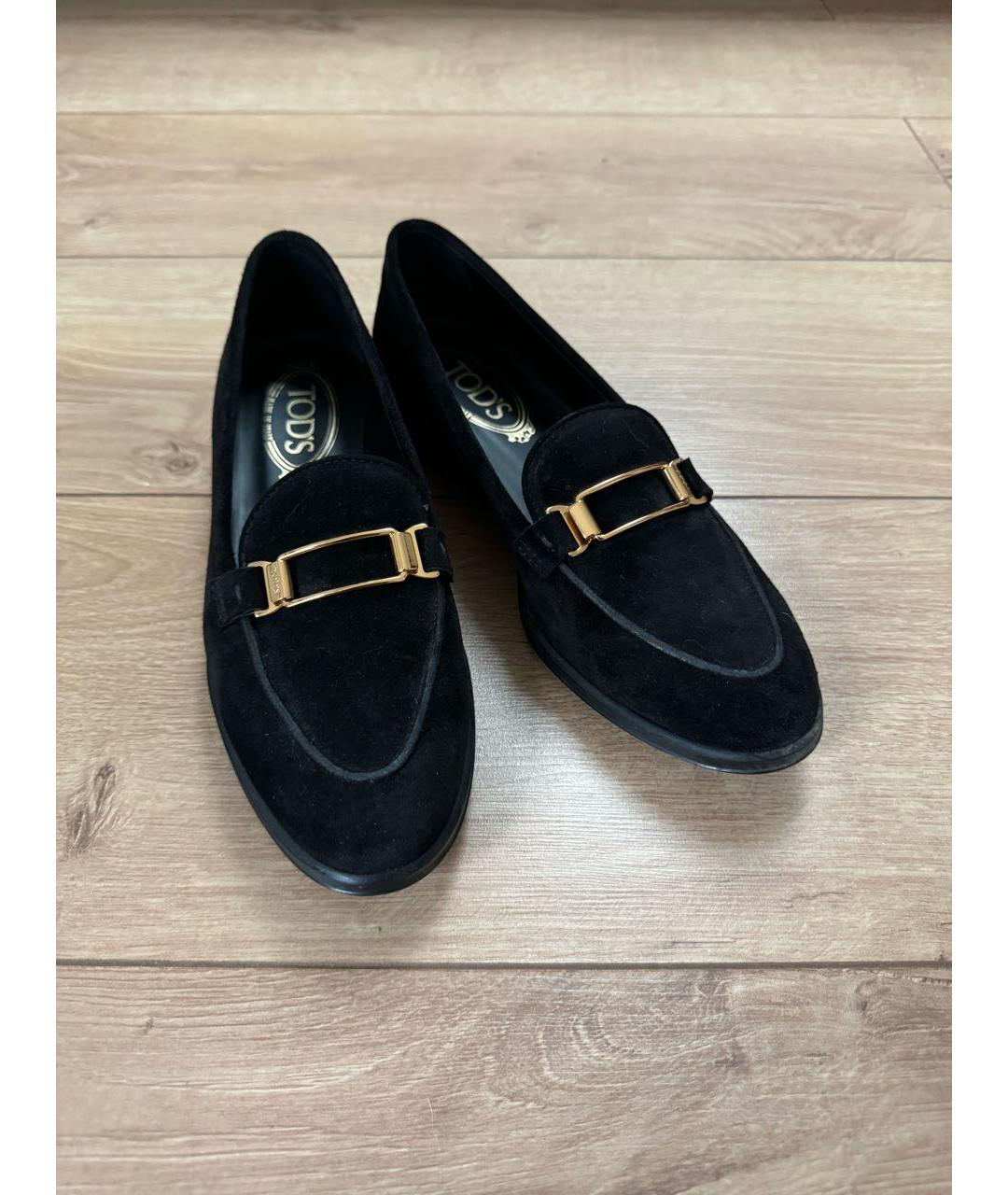 TOD'S Черные замшевые лоферы, фото 4