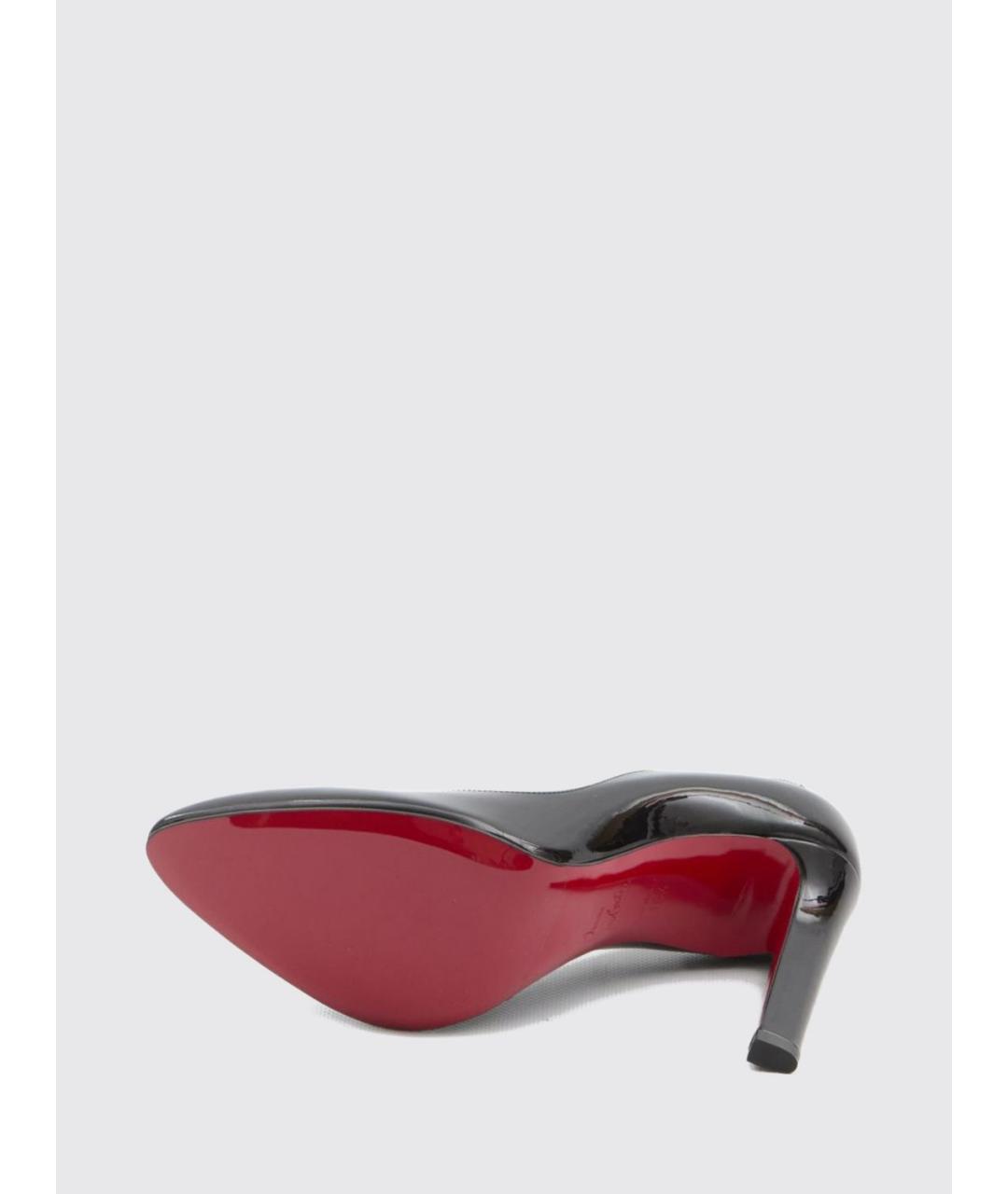 CHRISTIAN LOUBOUTIN Черные кожаные туфли, фото 4