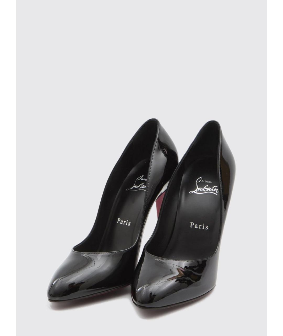 CHRISTIAN LOUBOUTIN Черные кожаные туфли, фото 2