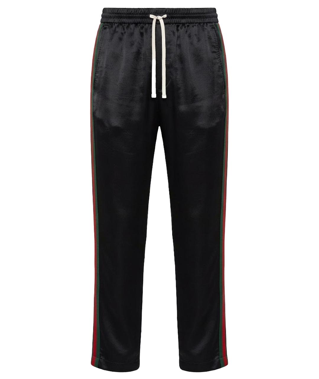 GUCCI Черные хлопковые повседневные брюки, фото 1