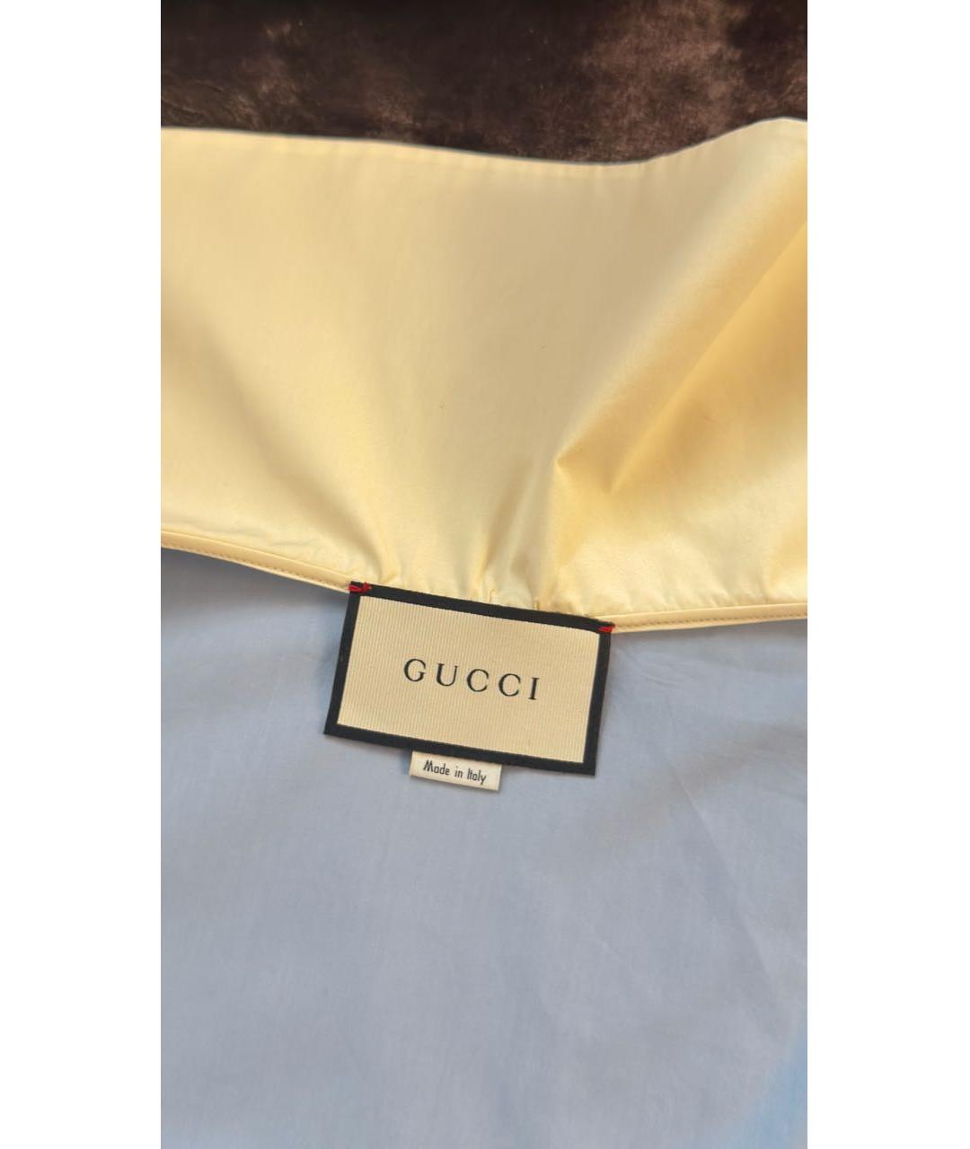 GUCCI Голубая хлопковая рубашка, фото 3