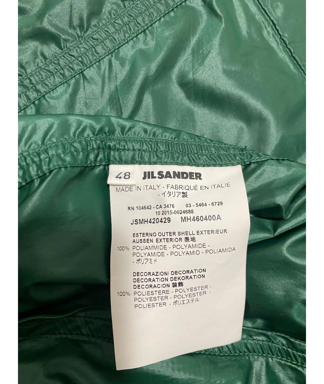 JIL SANDER Зеленый полиэстеровый тренч / плащ, фото 6