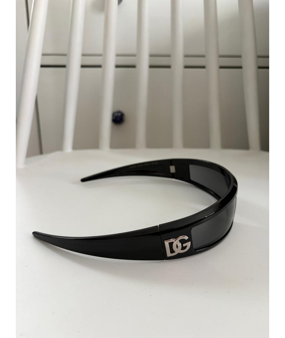 DOLCE&GABBANA Черные пластиковые солнцезащитные очки, фото 4