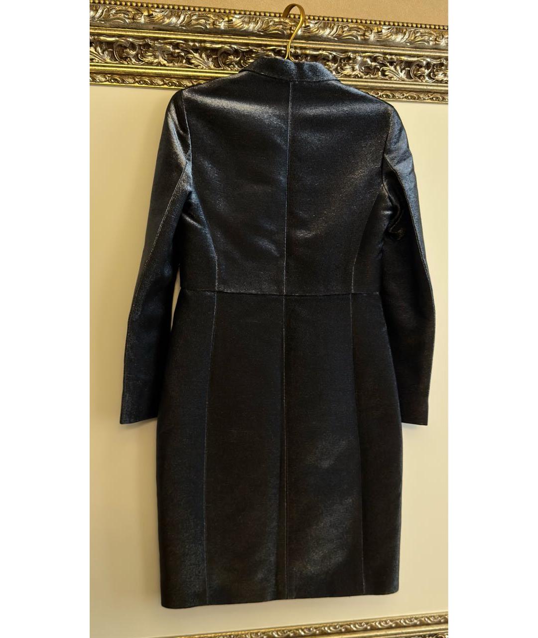 JIL SANDER Серебряное купровое пальто, фото 4