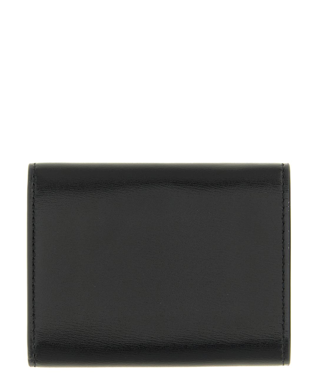 JIL SANDER Черный кожаный кошелек, фото 2