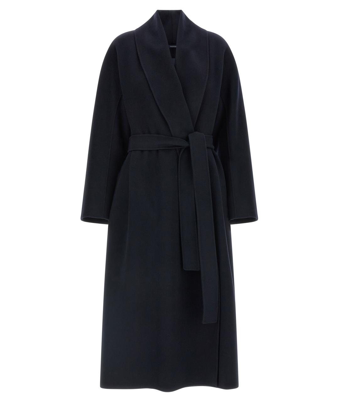 'S MAX MARA Темно-синее шерстяное пальто, фото 1