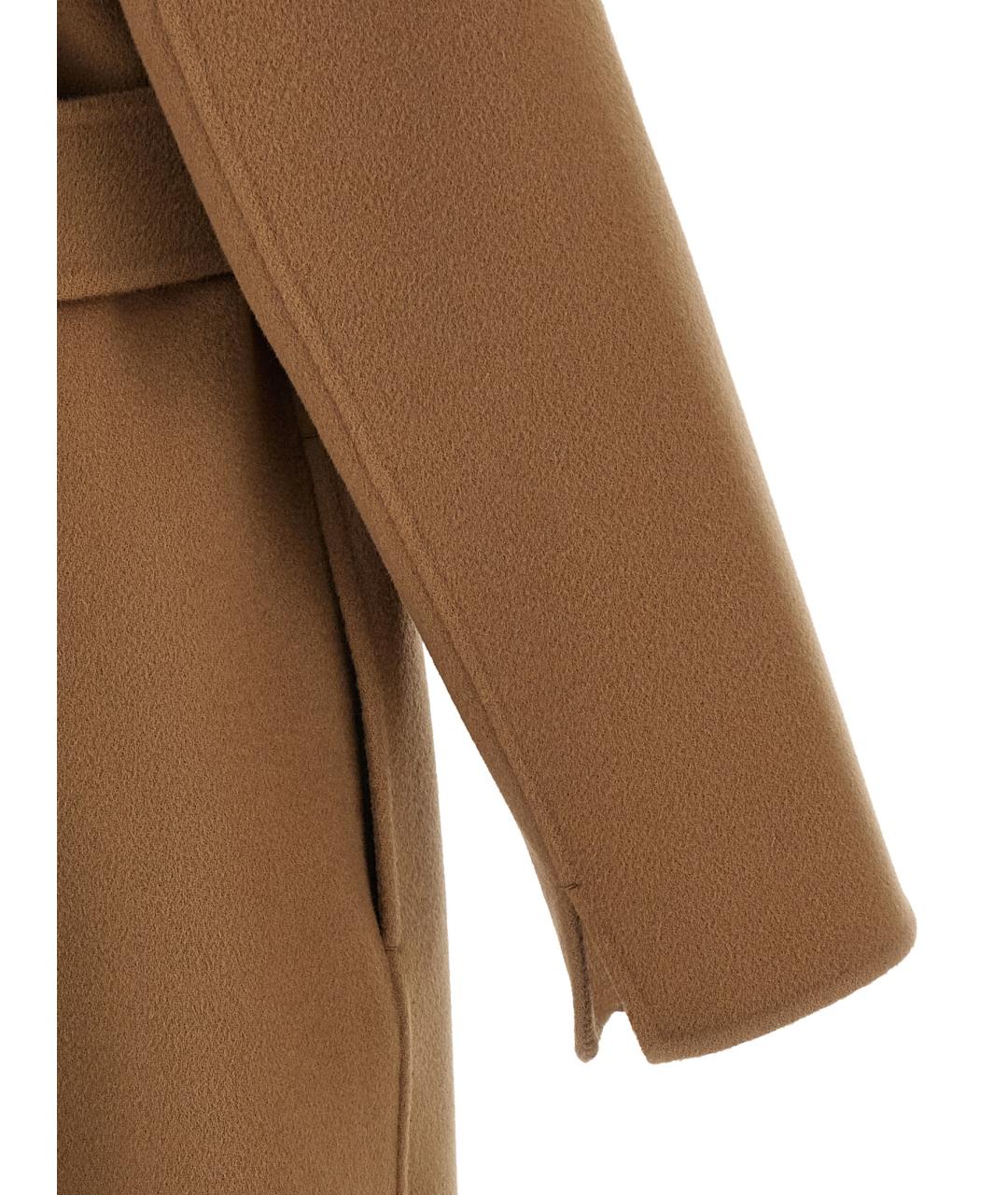 'S MAX MARA Коричневое шерстяное пальто, фото 4