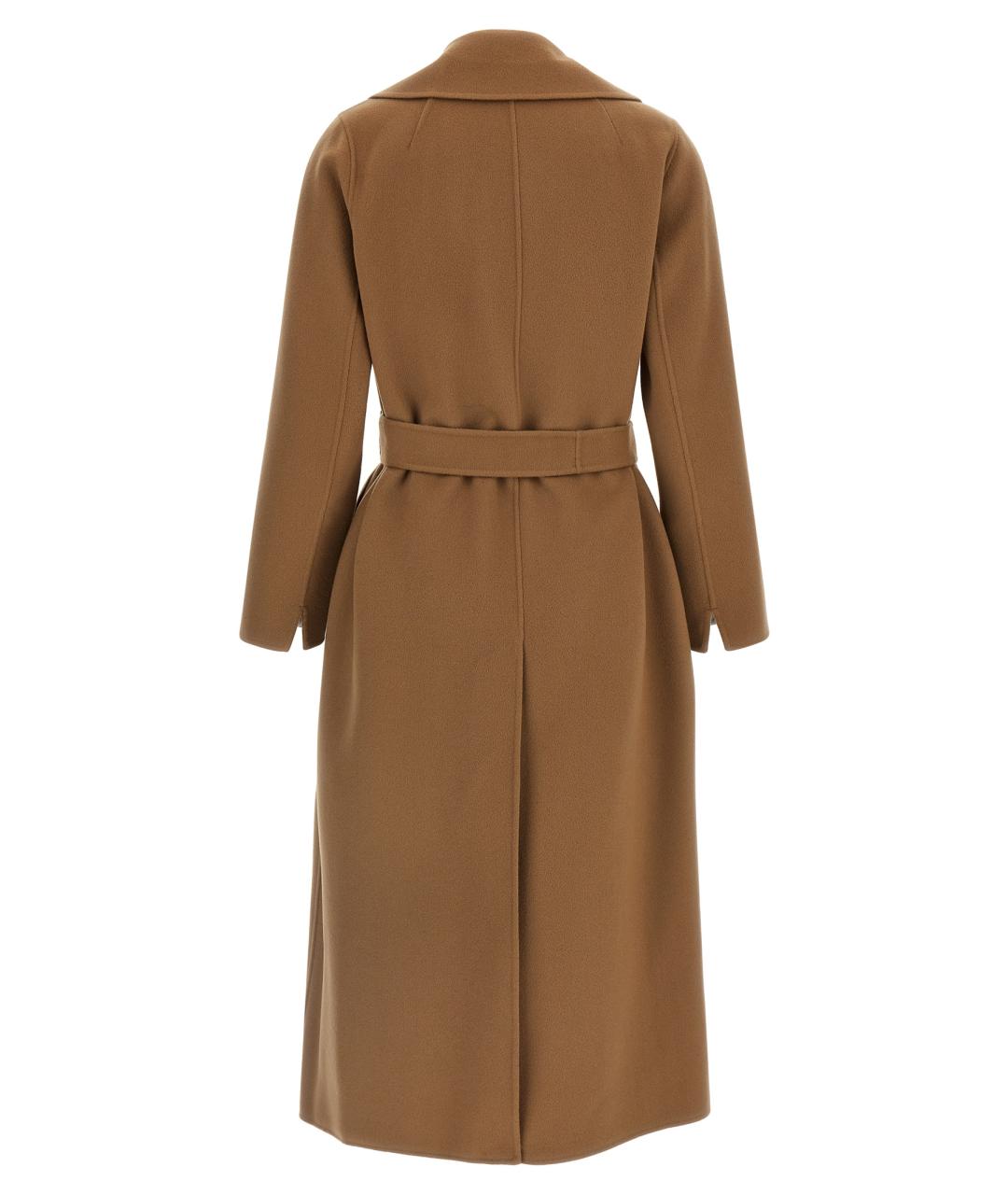 'S MAX MARA Коричневое шерстяное пальто, фото 2
