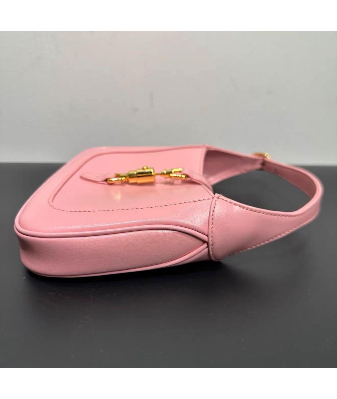 GUCCI Розовая кожаная сумка через плечо, фото 4