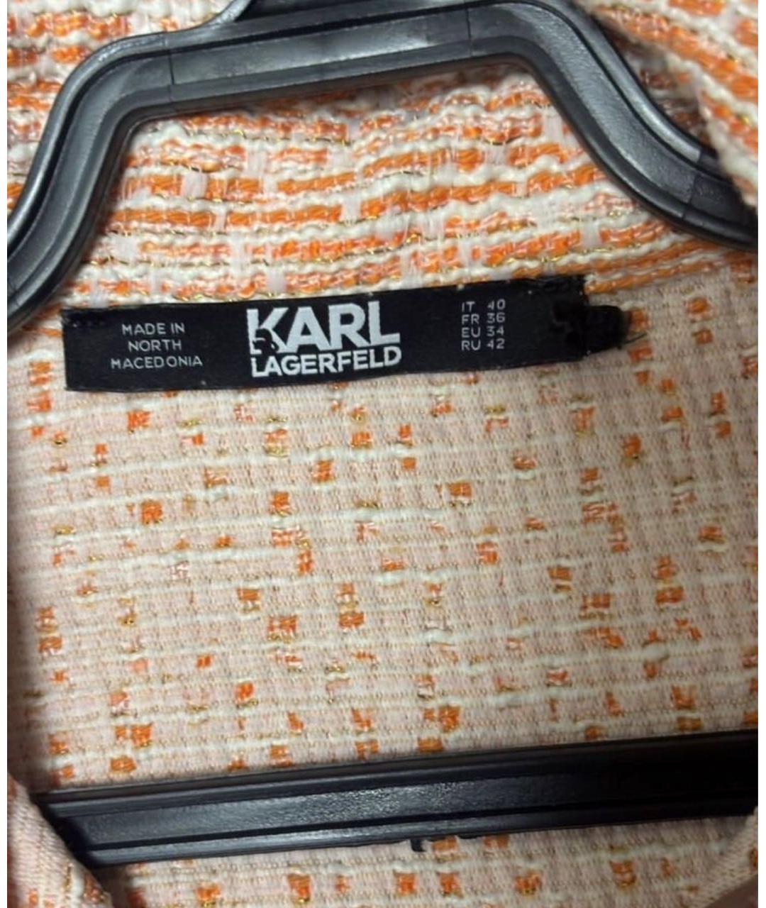 KARL LAGERFELD Оранжевое повседневное платье, фото 2
