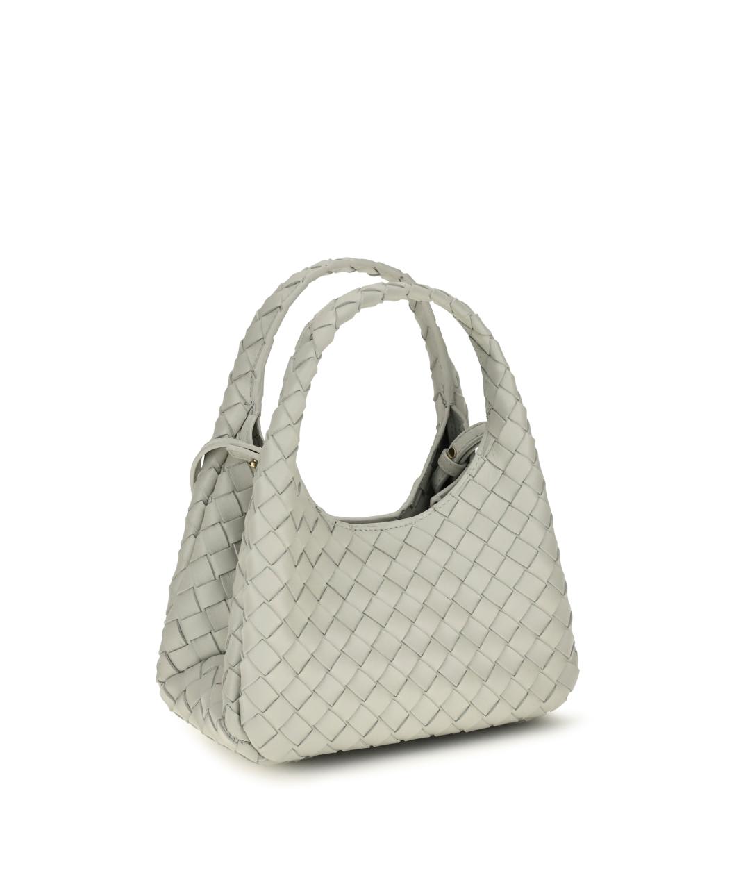 BOTTEGA VENETA Серая кожаная сумка тоут, фото 2