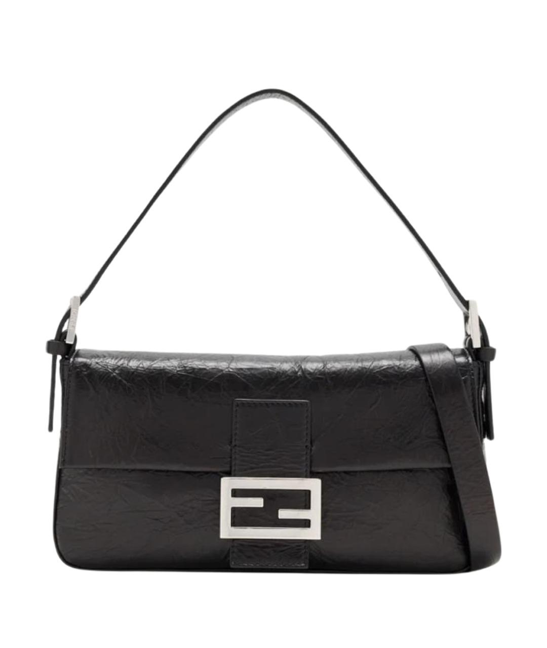 FENDI Черная кожаная сумка через плечо, фото 1