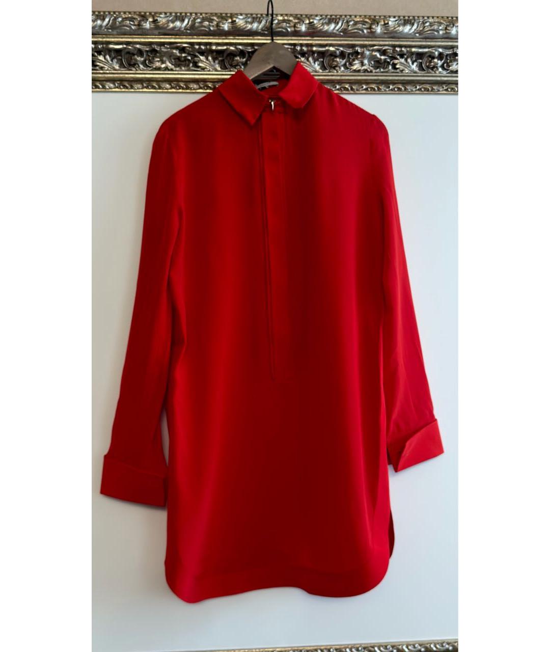 GIVENCHY Красная шелковая блузы, фото 8