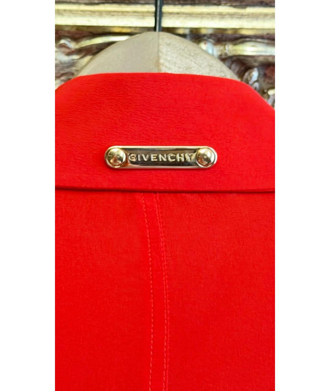 GIVENCHY Красная шелковая блузы, фото 4