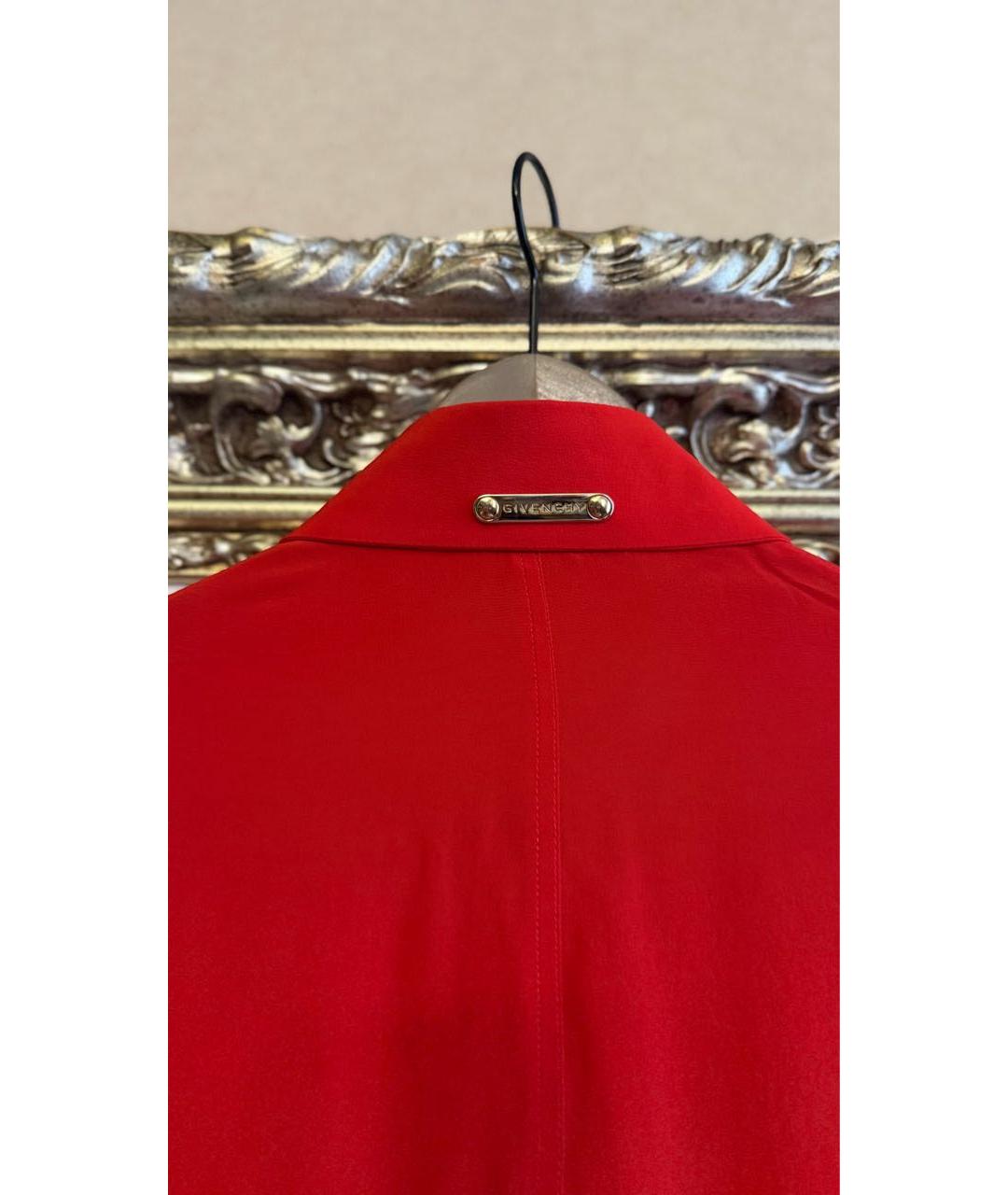 GIVENCHY Красная шелковая блузы, фото 7