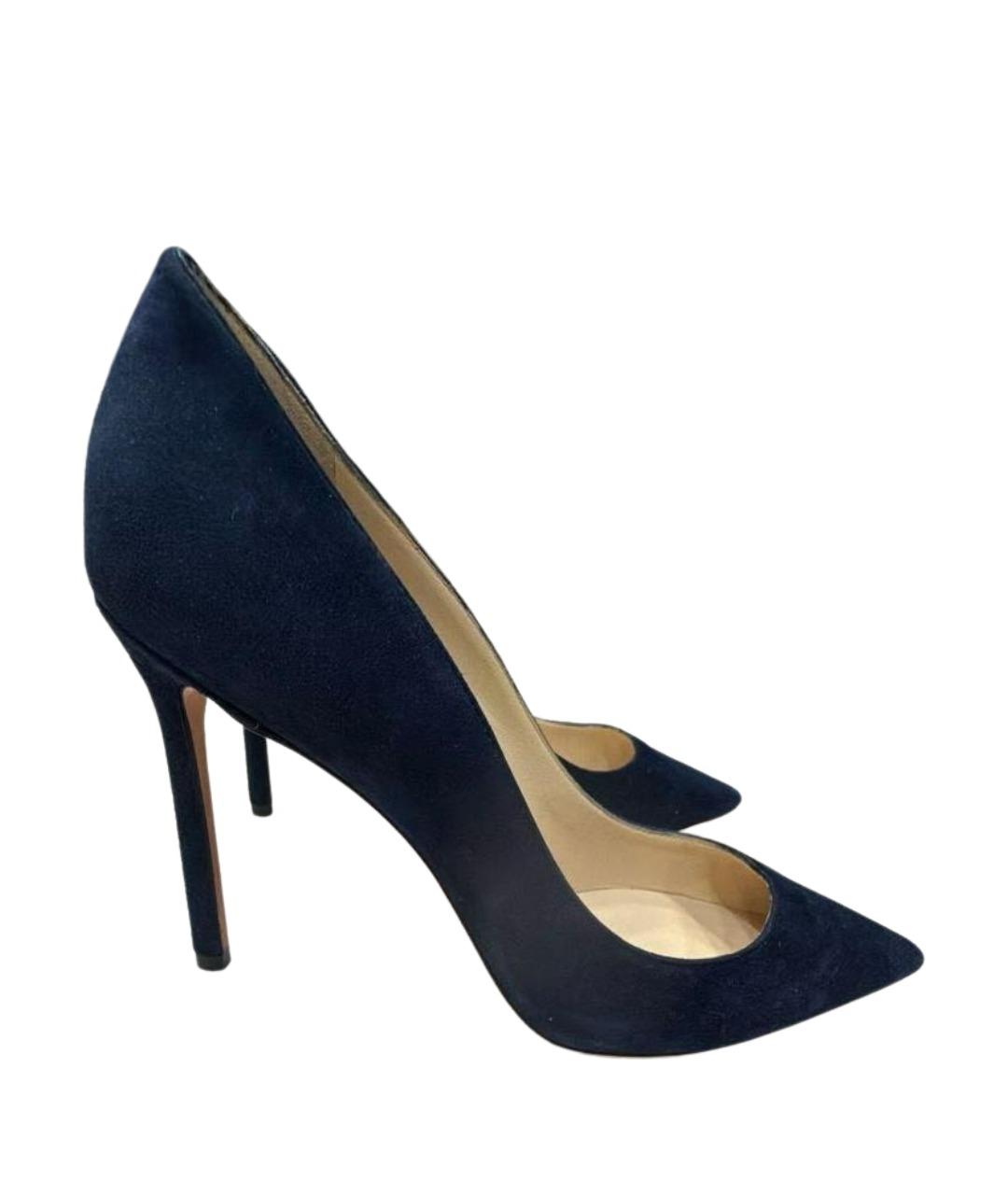 JIMMY CHOO Темно-синие замшевые туфли, фото 1