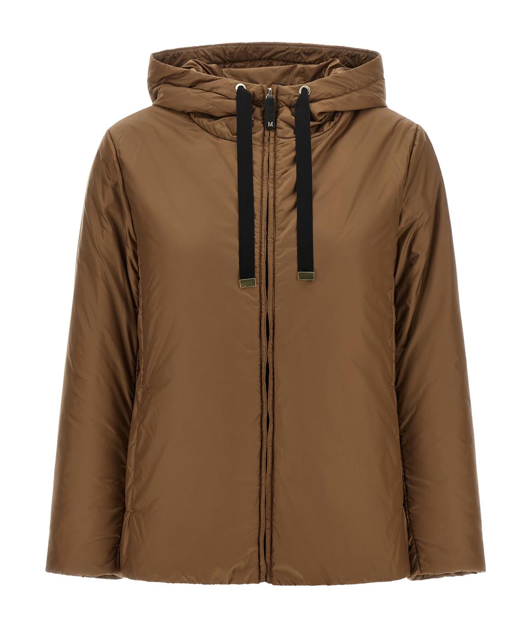 MAX MARA Коричневая полиэстеровая куртка, фото 1