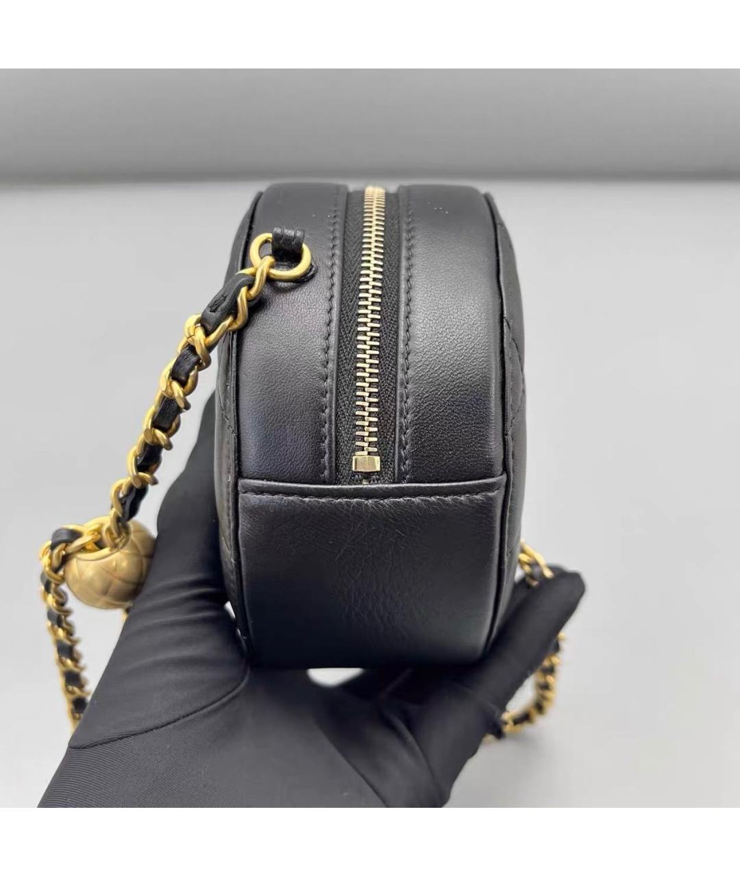 CHANEL Черная кожаная сумка через плечо, фото 4