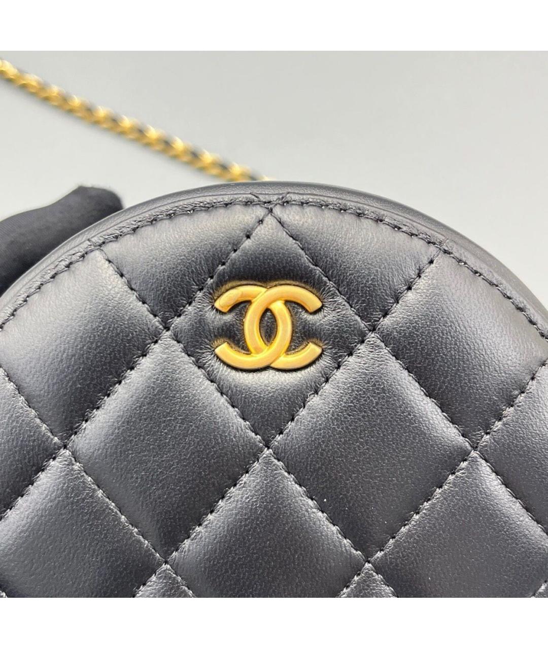 CHANEL Черная кожаная сумка через плечо, фото 6