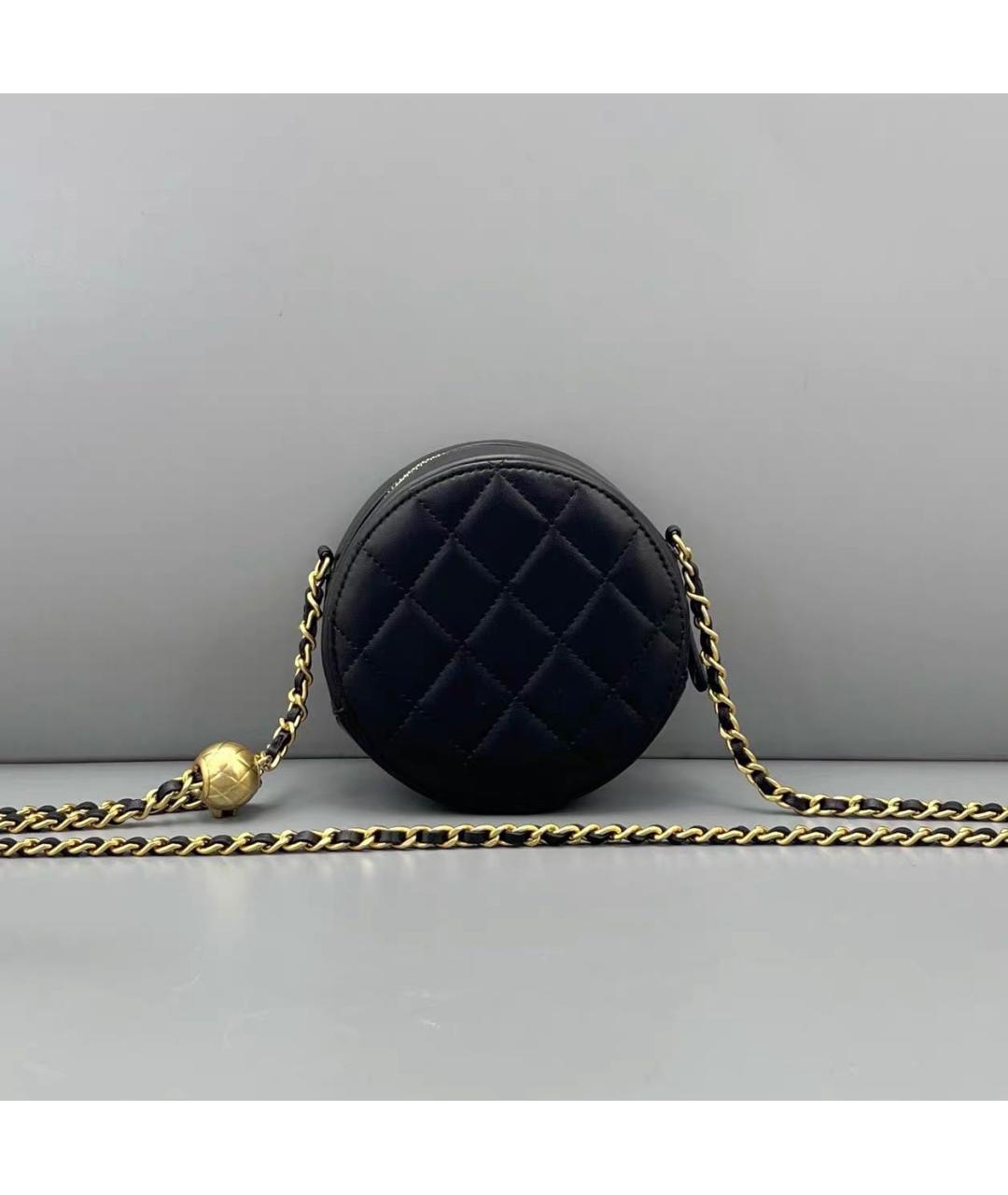 CHANEL Черная кожаная сумка через плечо, фото 2