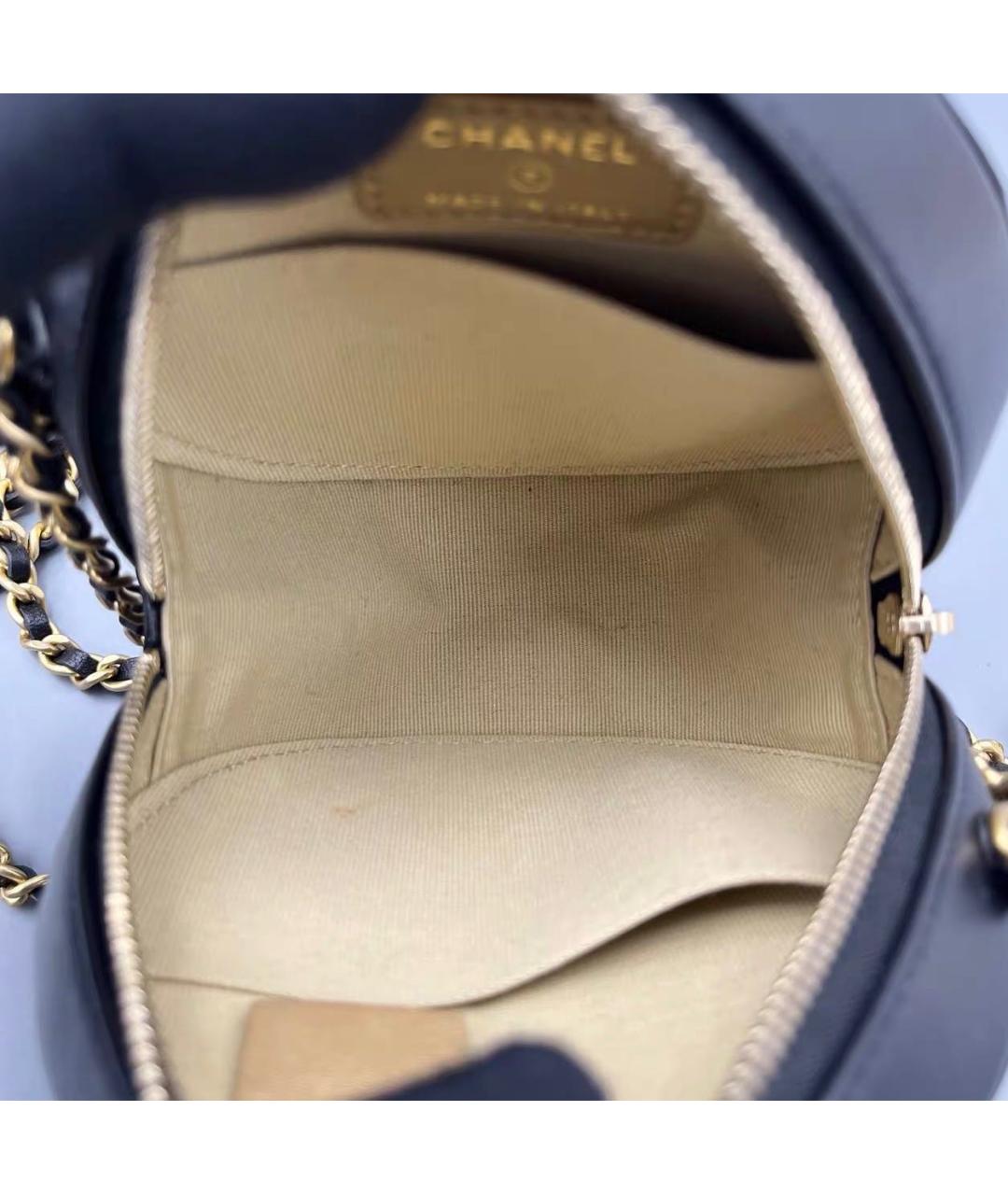 CHANEL Черная кожаная сумка через плечо, фото 8