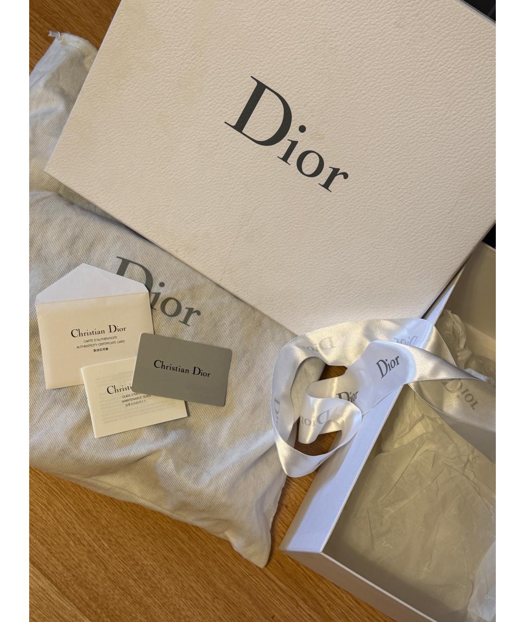 CHRISTIAN DIOR Бежевая кожаная сумка с короткими ручками, фото 4