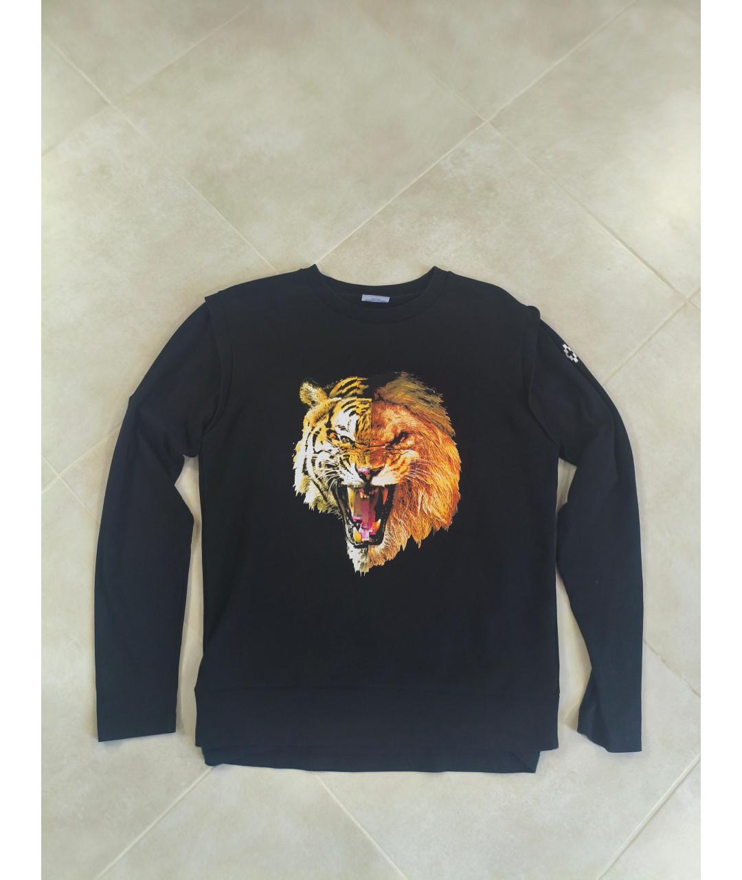 MARCELO BURLON Черный хлопковый джемпер / свитер, фото 5