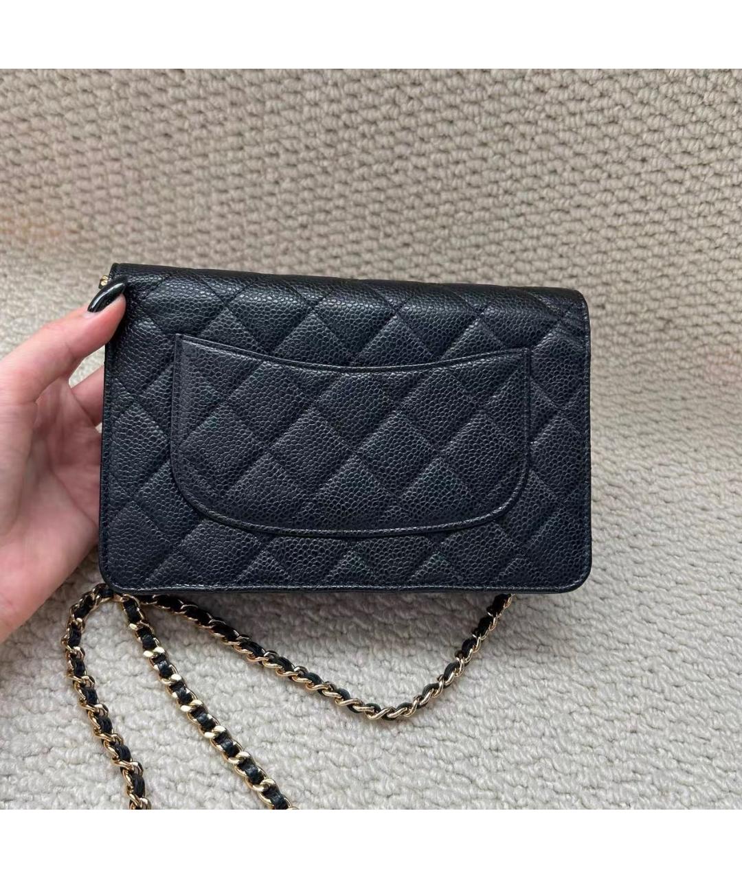 CHANEL Черная кожаная сумка через плечо, фото 4