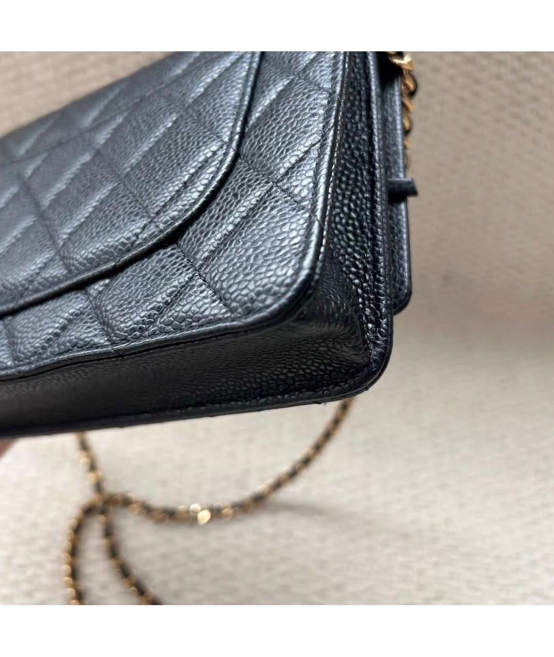CHANEL Черная кожаная сумка через плечо, фото 8