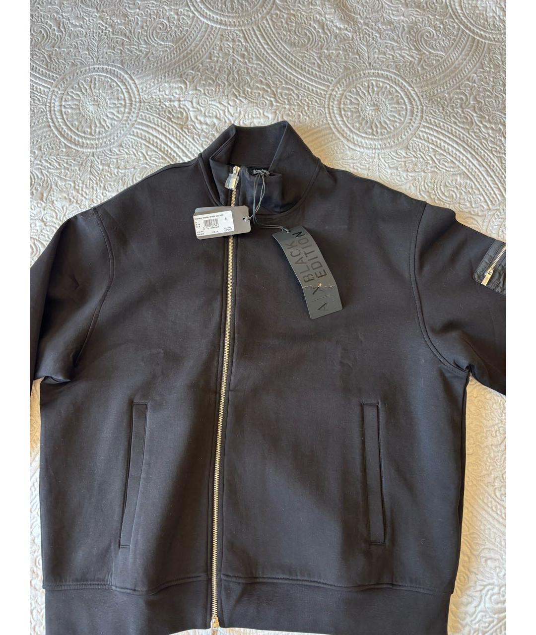 ARMANI EXCHANGE Черная хлопко-эластановая куртка, фото 4