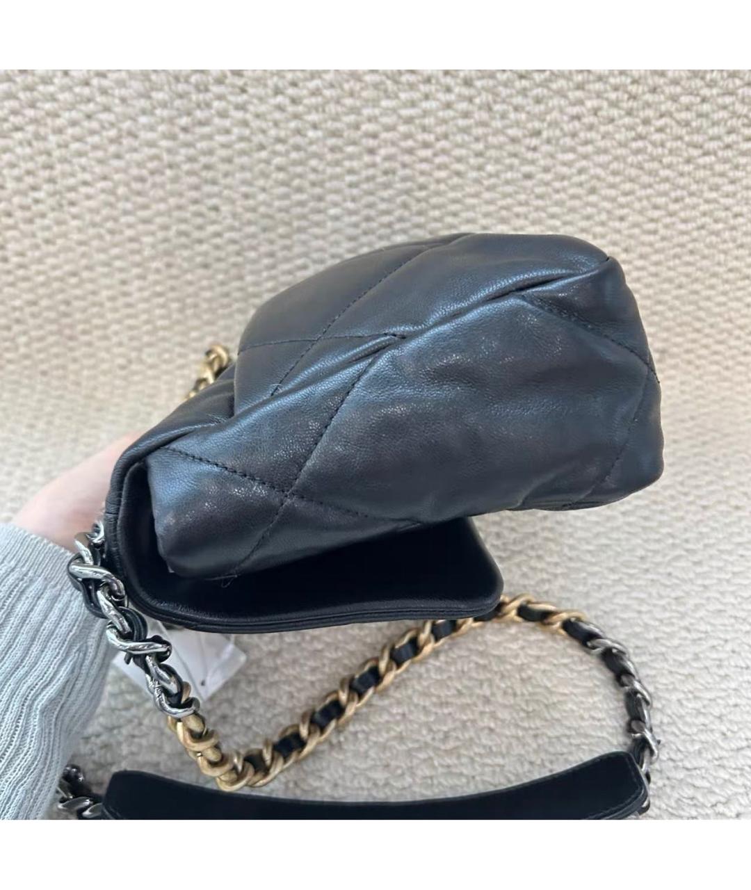 CHANEL Черная кожаная сумка тоут, фото 4