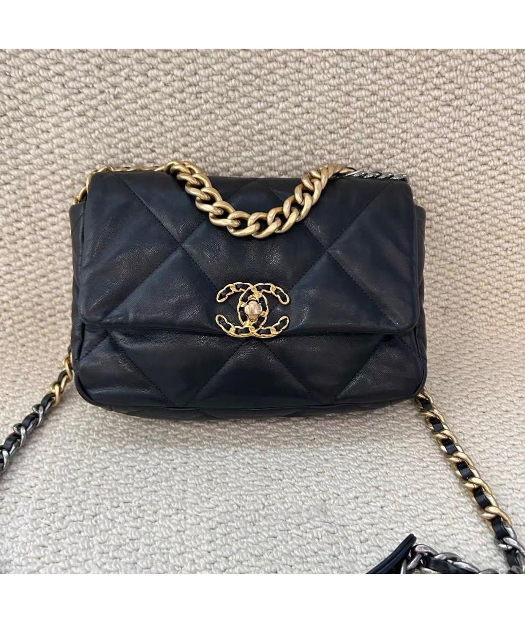 CHANEL Черная кожаная сумка тоут, фото 9