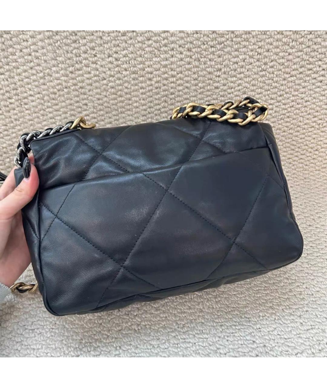 CHANEL Черная кожаная сумка тоут, фото 5