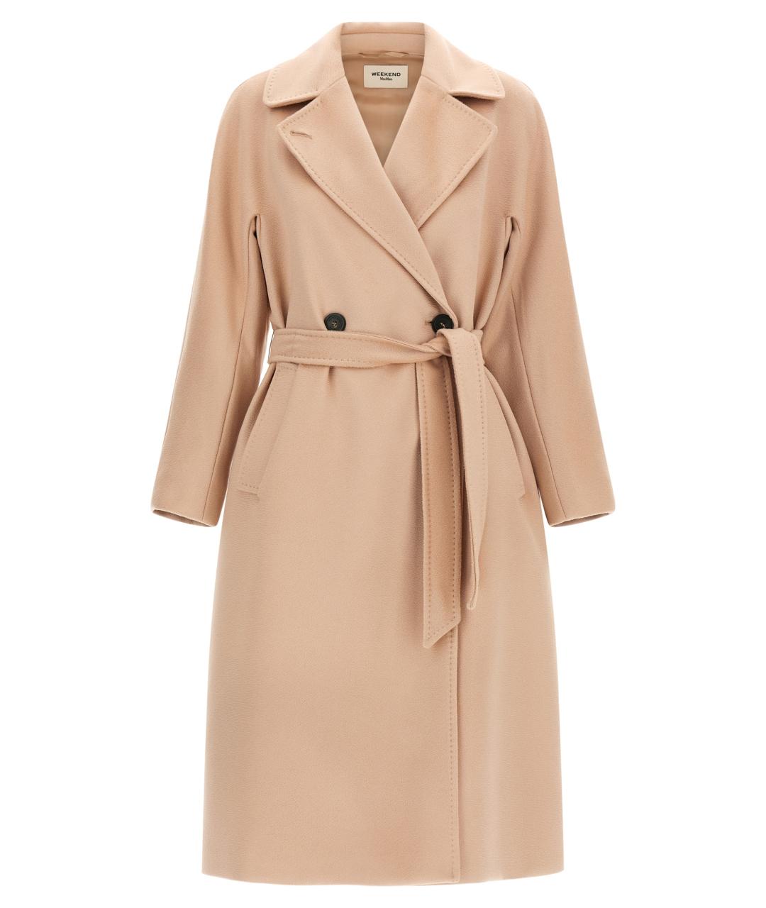 WEEKEND MAX MARA Розовое шерстяное пальто, фото 2