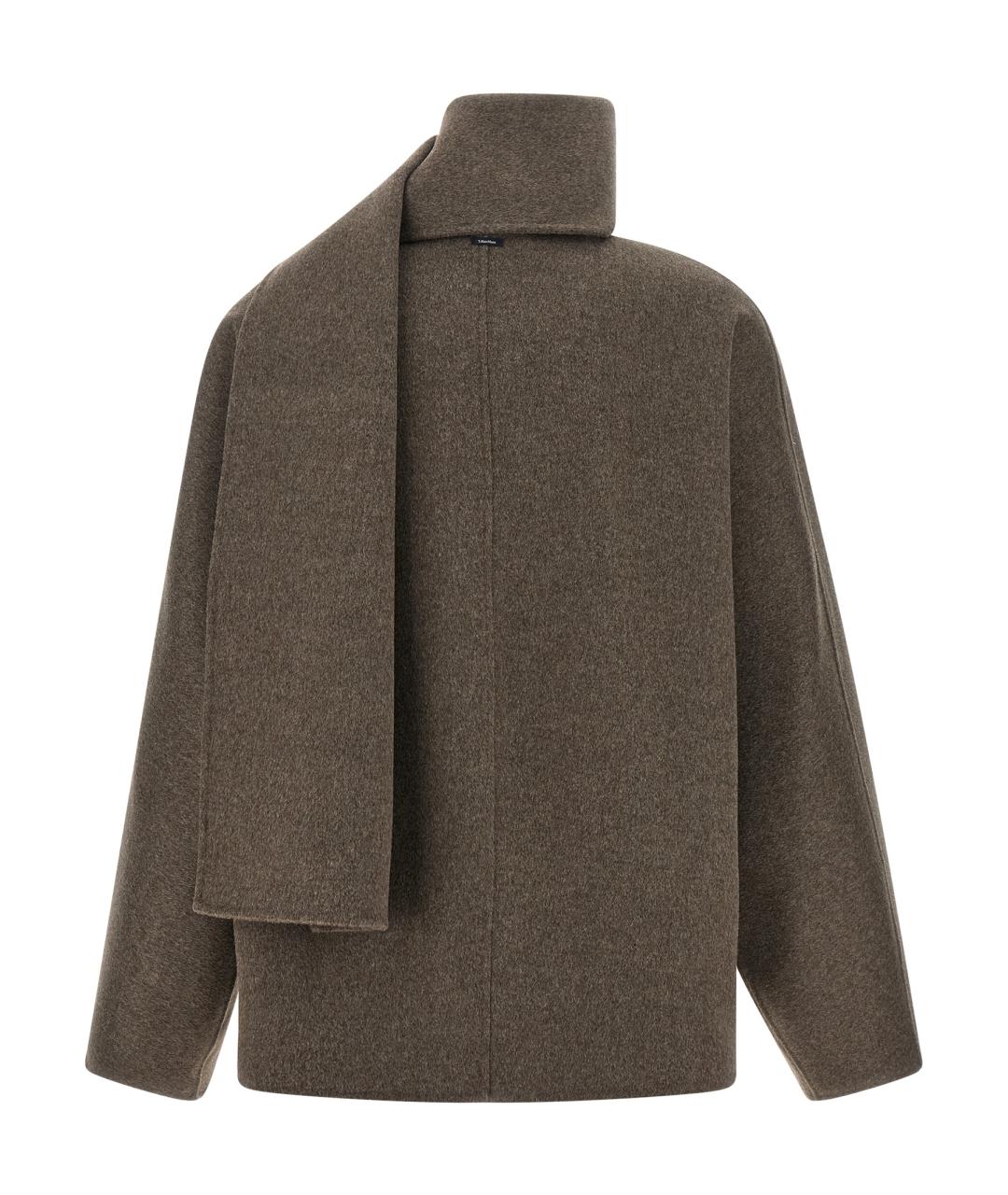 'S MAX MARA Коричневая шерстяная куртка, фото 3