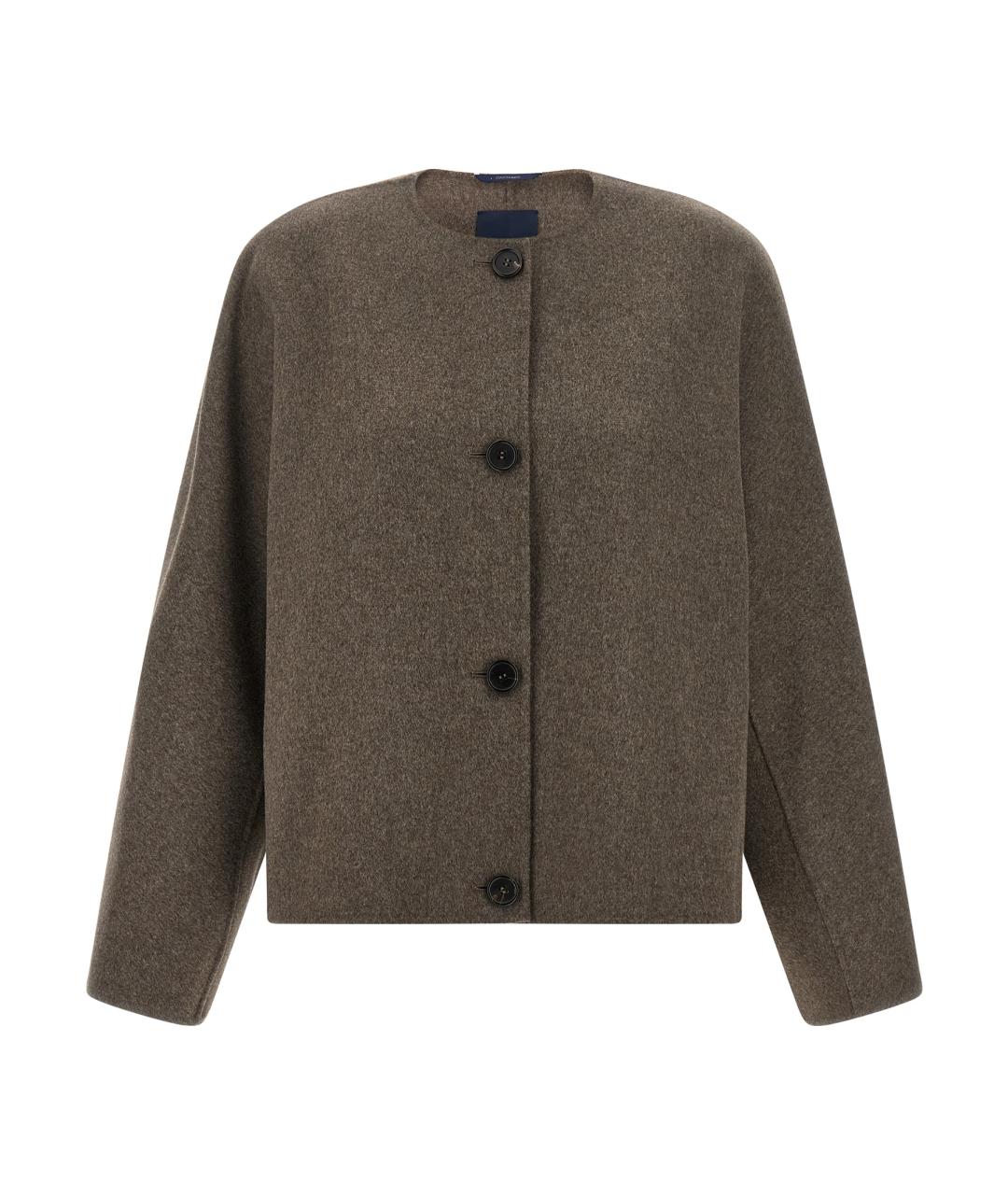 'S MAX MARA Коричневая шерстяная куртка, фото 2