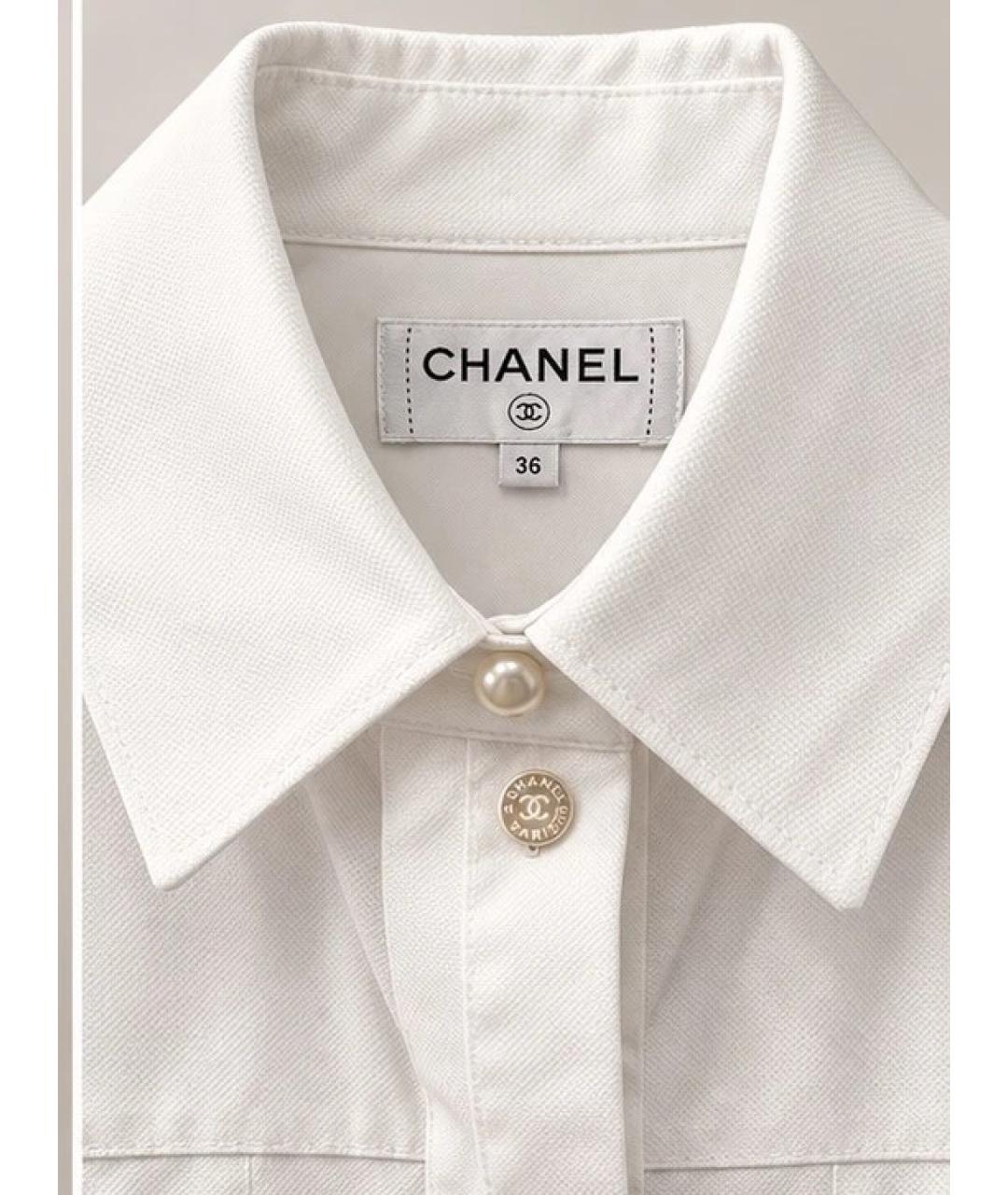 CHANEL Белая хлопковая рубашка, фото 3