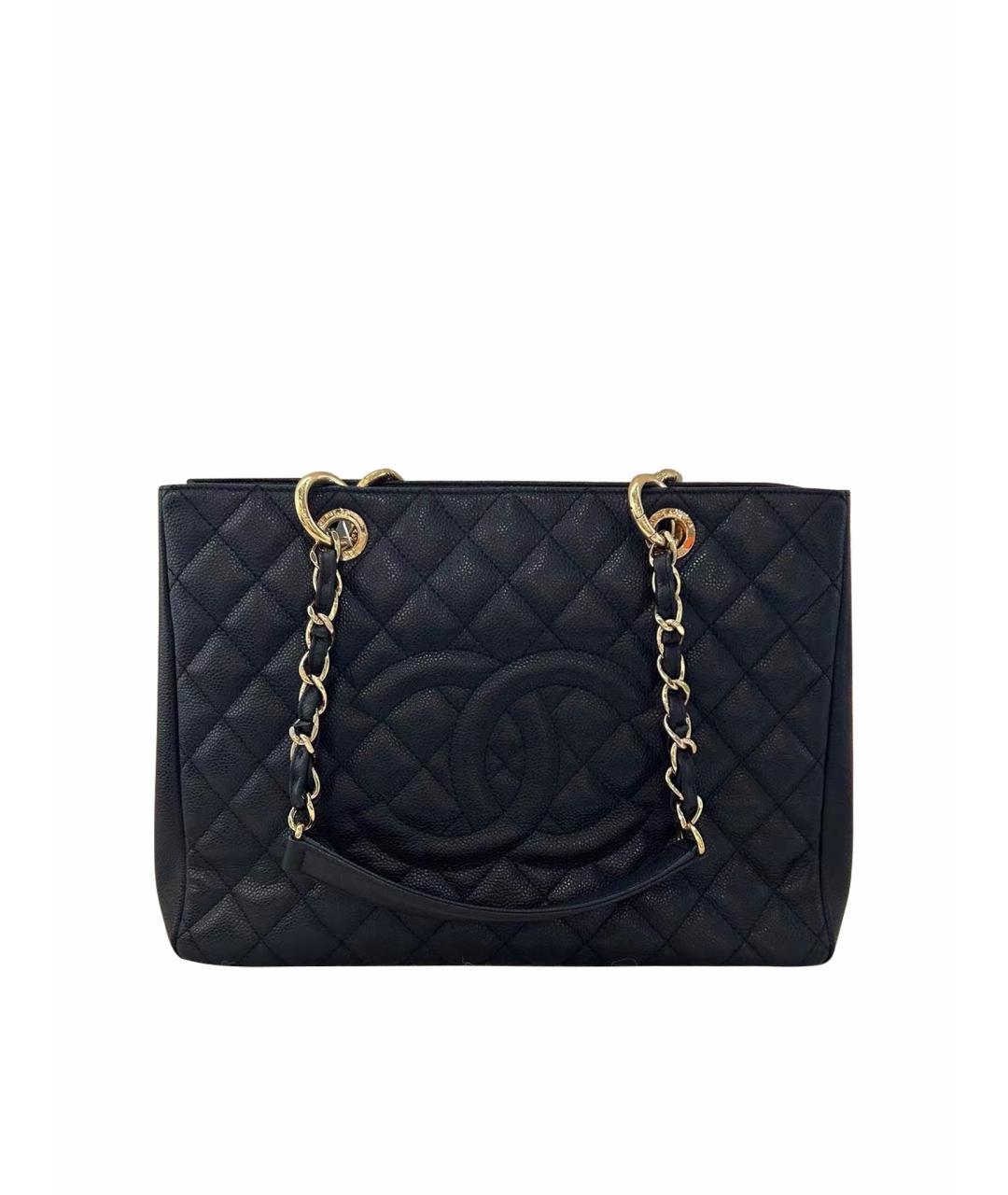 CHANEL Черная кожаная сумка тоут, фото 1