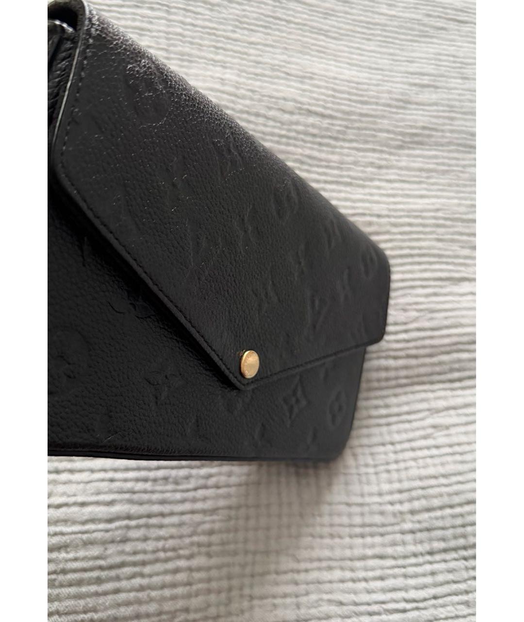 LOUIS VUITTON Черная кожаная сумка через плечо, фото 2