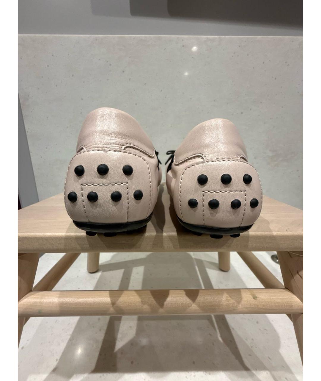 TOD'S Розовые кожаные балетки, фото 4