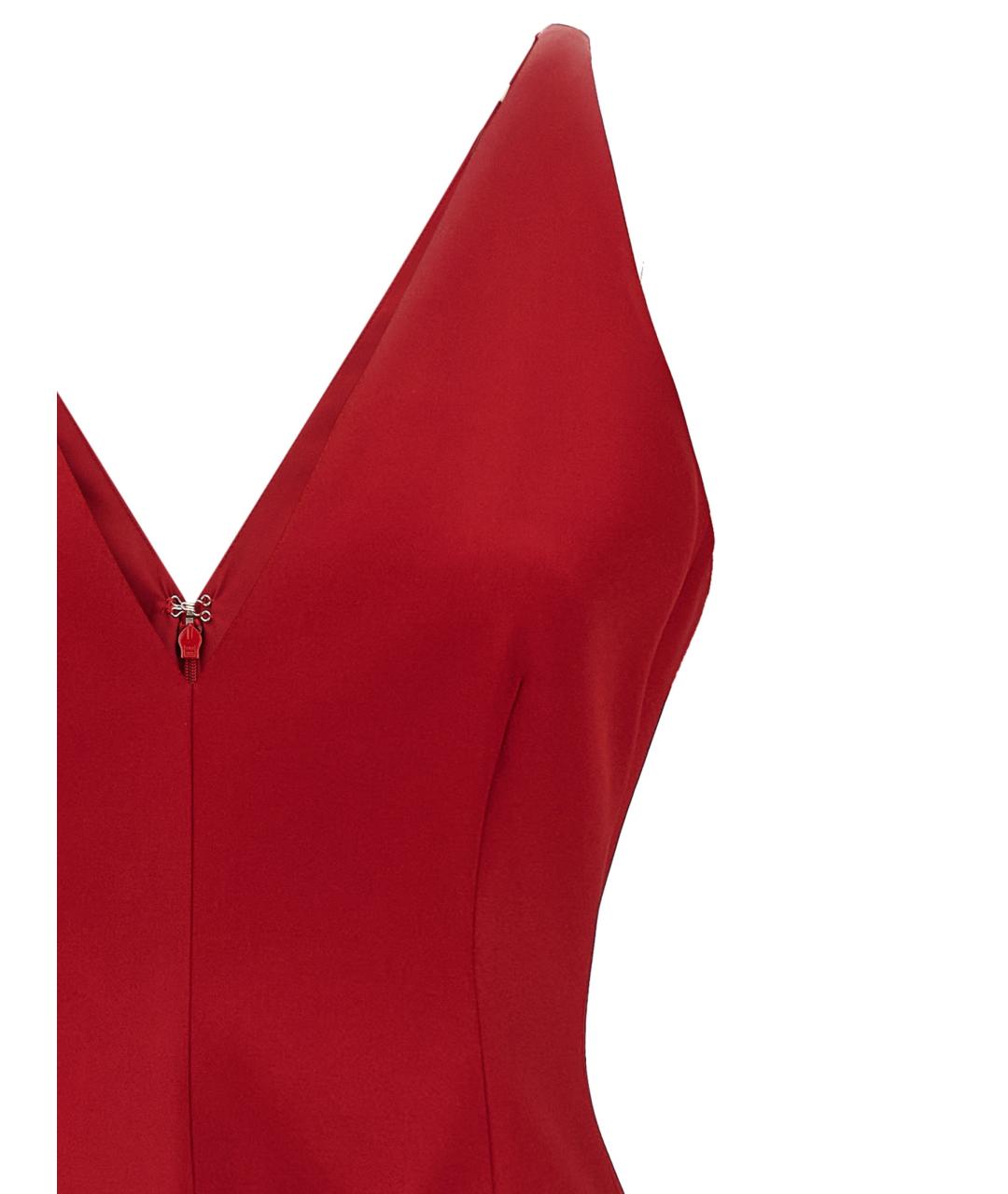 SPORTMAX Красное ацетатное платье, фото 3