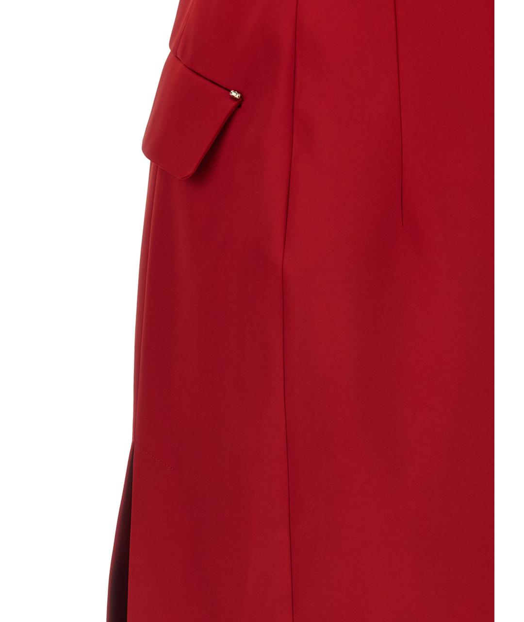 SPORTMAX Красное ацетатное платье, фото 4