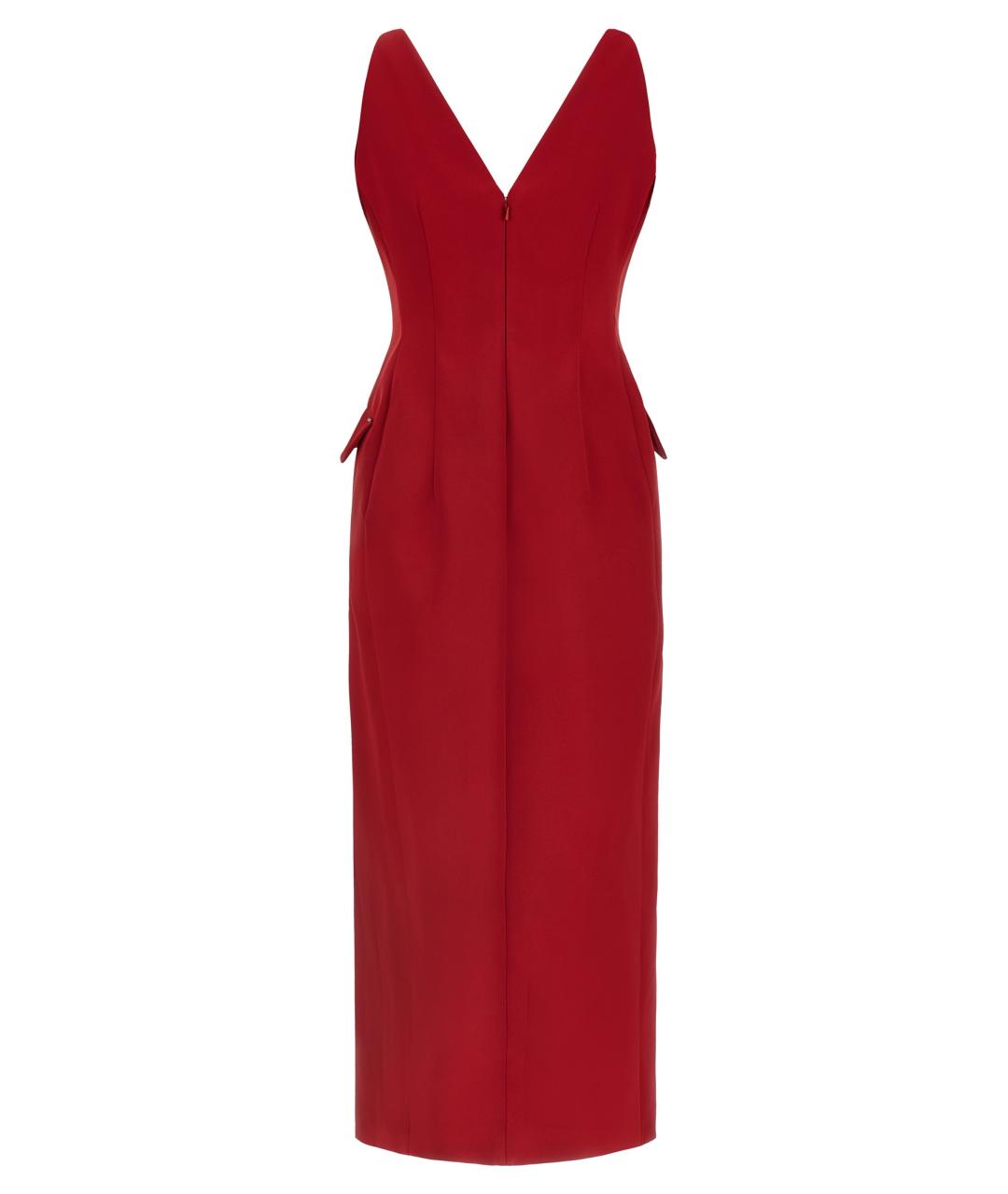 SPORTMAX Красное ацетатное платье, фото 2
