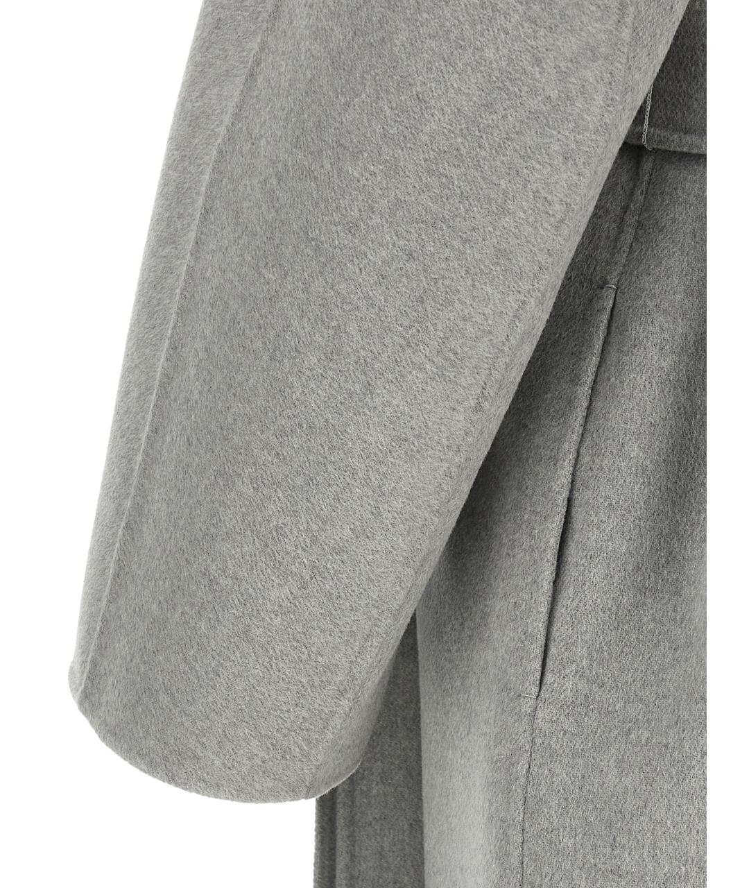 'S MAX MARA Серое шерстяное пальто, фото 4